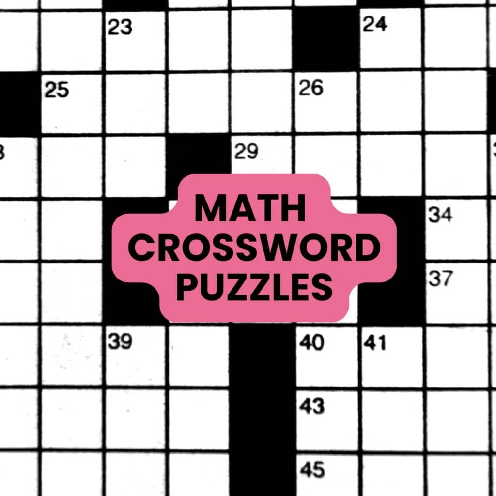 math crossword puzzles.