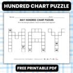 may hundred chart puzzle worksheet.