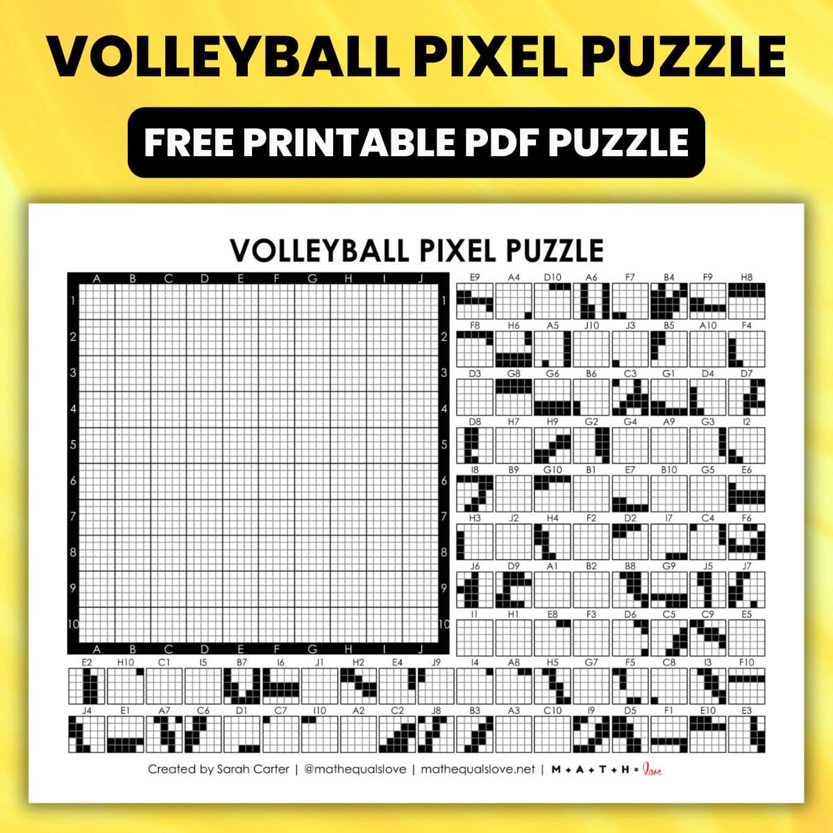 volleyball pixel puzzle.