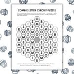 zombie letter circuit puzzle for halloween.