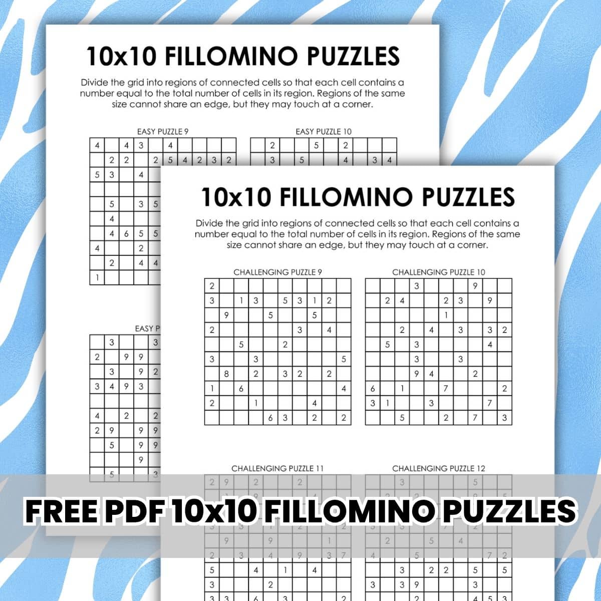 10x10 fillomino logic puzzles pdf.