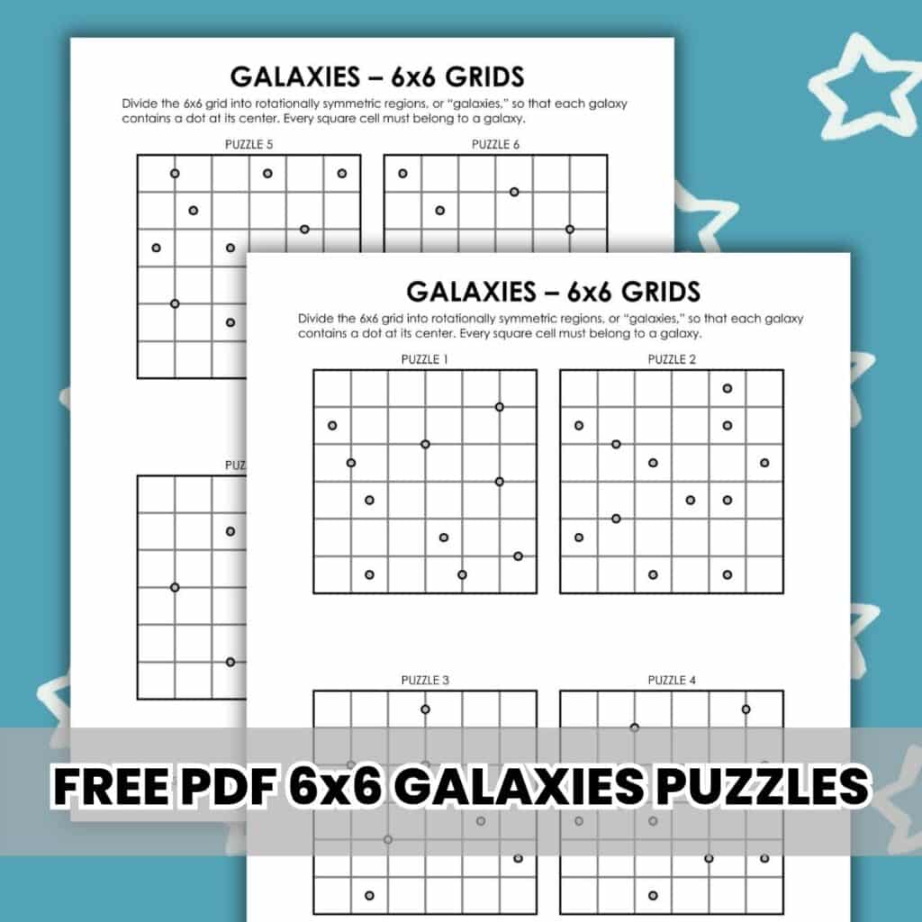 6x6 galaxies puzzles (tentai show) pdf.