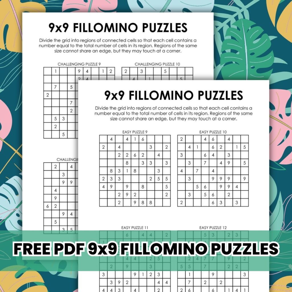 9x9 fillomino logic puzzles pdf.