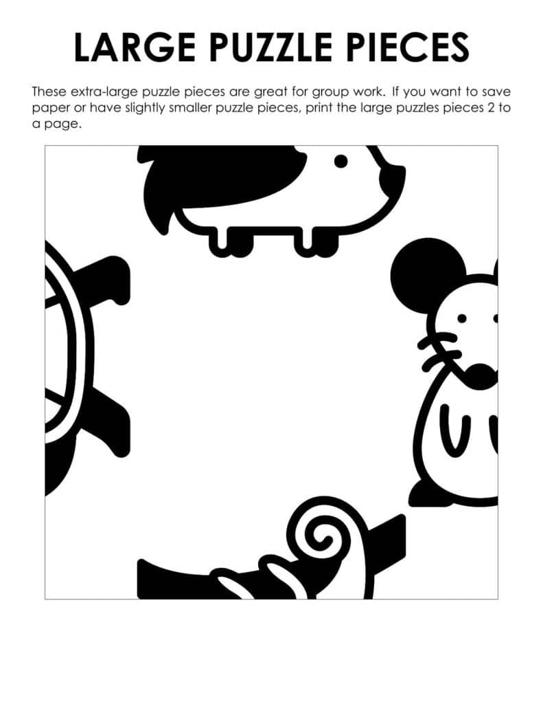 jumbo pieces for animal edge matching puzzle.