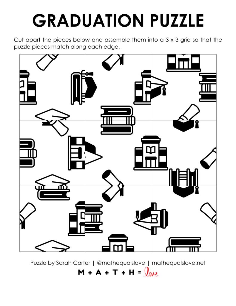 graduation edge matching puzzle pdf.