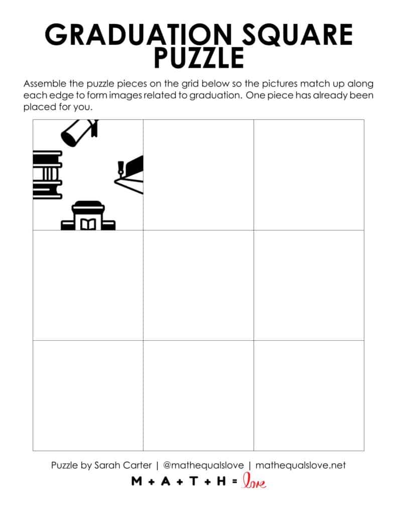 starting hint for graduation edge matching puzzle.