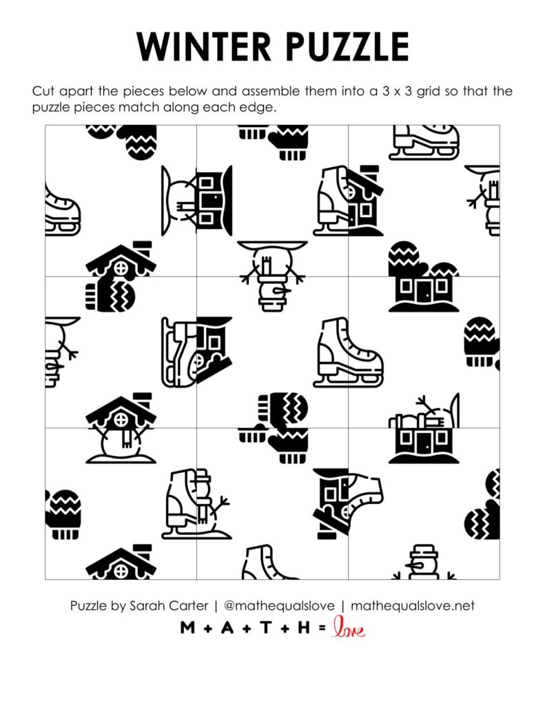 winter edge matching puzzle pdf.