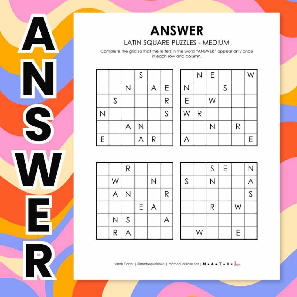 answer latin square puzzles pdf.