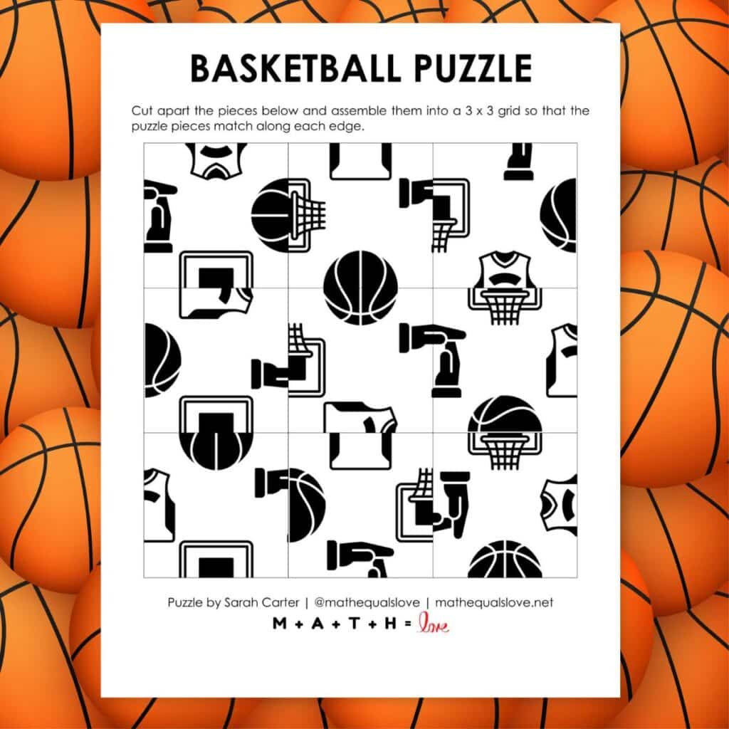 basketball edge matching puzzle.