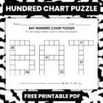 bat hundred chart puzzle worksheet for halloween.