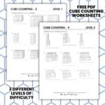 cube counting math volume worksheets pdf.