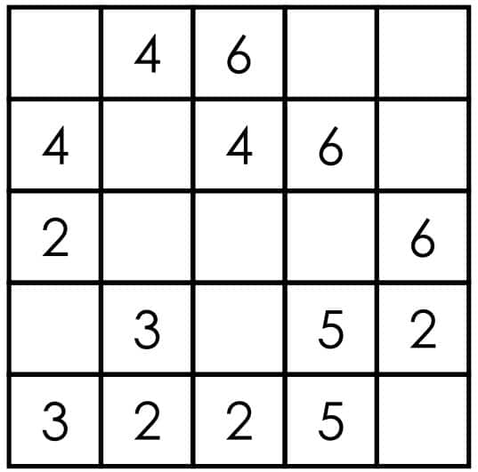sample fillomino puzzle.