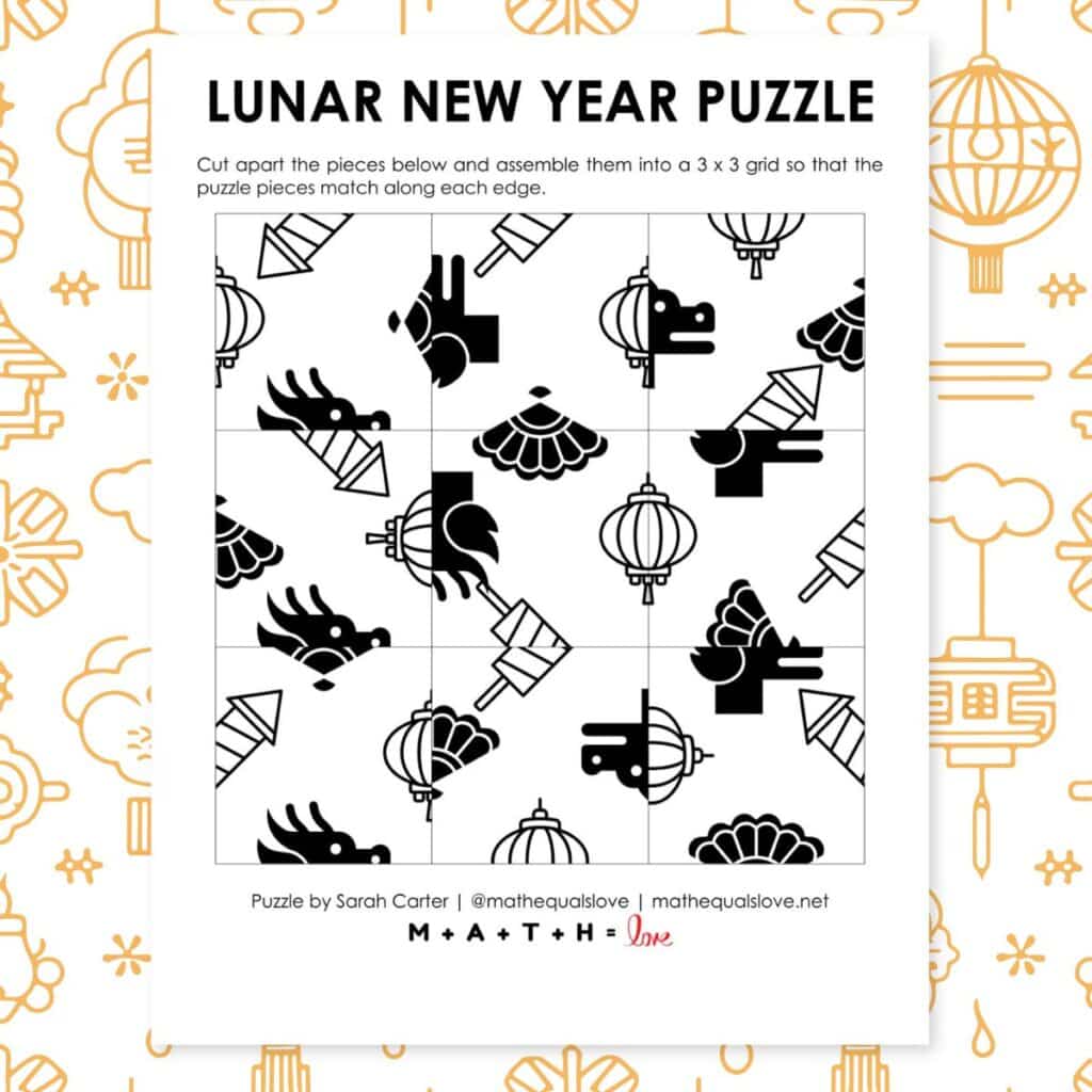 lunar new year edge matching puzzle.