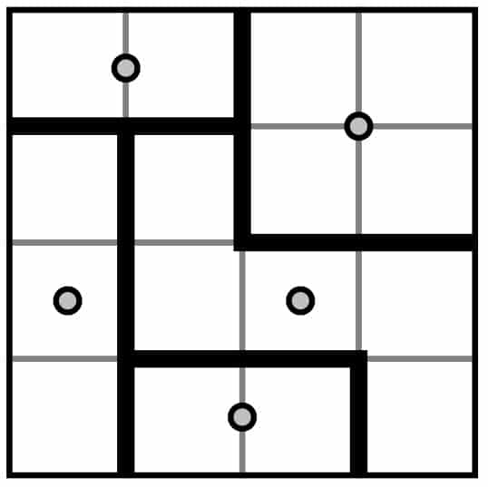 solved example of galaxies logic puzzle.