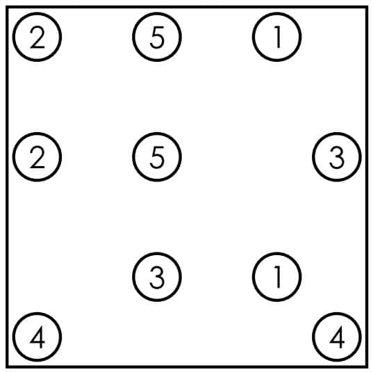 sample unsolved hashi logic puzzle.