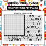 school pixel puzzle worksheet.