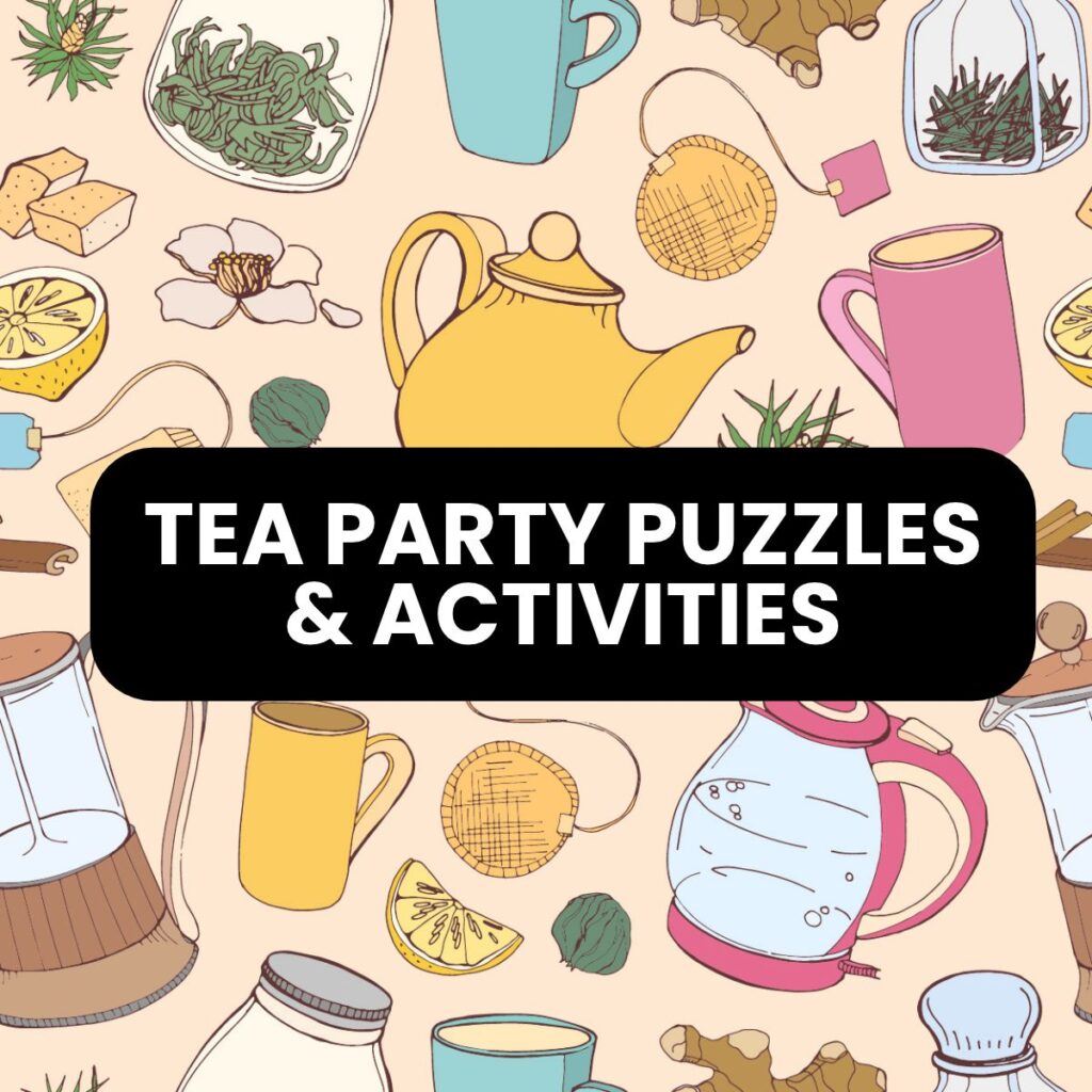 tea party logic puzzles and activities.